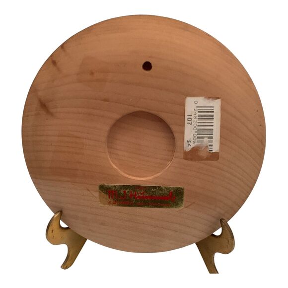 Goebel Hummel Wall Art Round Wooden Small W. Germany Baby Crib Nursery 6 inches - Picture 10 of 11